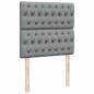 vidaXL Boxspringbett mit Matratze Hellgrau 80x200 cm Stoff vidaXL Boxspringbett mit Matratze Hellgrau 80x200 cm Stoff
