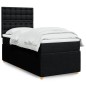 vidaXL Boxspringbett mit Matratze Schwarz 80x200 cm Stoff vidaXL Boxspringbett mit Matratze Schwarz 80x200 cm Stoff