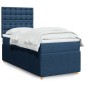 vidaXL Boxspringbett mit Matratze Blau 80x200 cm Stoff vidaXL Boxspringbett mit Matratze Blau 80x200 cm Stoff