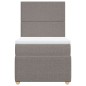 vidaXL Boxspringbett mit Matratze Taupe 90x200 cm Stoff vidaXL Boxspringbett mit Matratze Taupe 90x200 cm Stoff