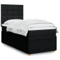 vidaXL Boxspringbett mit Matratze Schwarz 90x200 cm Stoff vidaXL Boxspringbett mit Matratze Schwarz 90x200 cm Stoff