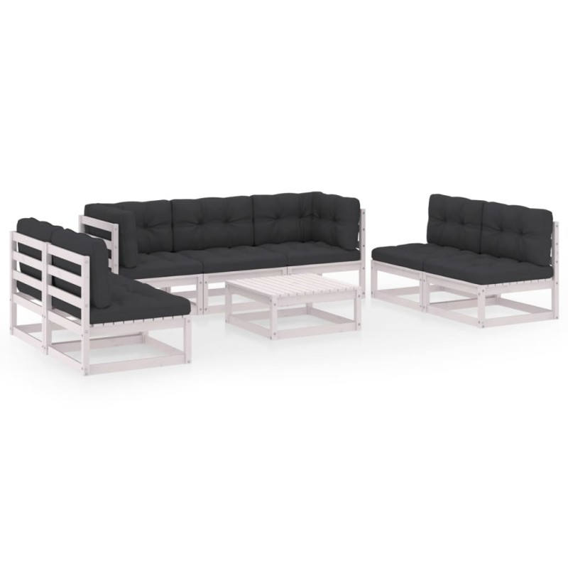 vidaXL 8-tlg. Garten-Lounge-Set mit Kissen Kiefer Massivholz vidaXL 8-tlg. Garten-Lounge-Set mit Kissen Kiefer Massivholz