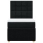 vidaXL Boxspringbett mit Matratze Schwarz 90x200 cm Stoff vidaXL Boxspringbett mit Matratze Schwarz 90x200 cm Stoff
