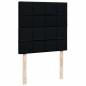 vidaXL Boxspringbett mit Matratze Schwarz 90x200 cm Stoff vidaXL Boxspringbett mit Matratze Schwarz 90x200 cm Stoff