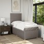 vidaXL Boxspringbett mit Matratze Taupe 90x200 cm Stoff vidaXL Boxspringbett mit Matratze Taupe 90x200 cm Stoff