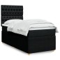 vidaXL Boxspringbett mit Matratze Schwarz 90x200 cm Stoff vidaXL Boxspringbett mit Matratze Schwarz 90x200 cm Stoff