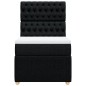 vidaXL Boxspringbett mit Matratze Schwarz 90x200 cm Stoff vidaXL Boxspringbett mit Matratze Schwarz 90x200 cm Stoff