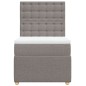 vidaXL Boxspringbett mit Matratze Taupe 90x200 cm Stoff vidaXL Boxspringbett mit Matratze Taupe 90x200 cm Stoff