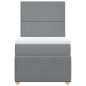 vidaXL Boxspringbett mit Matratze Hellgrau 100x200 cm Stoff vidaXL Boxspringbett mit Matratze Hellgrau 100x200 cm Stoff
