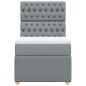 vidaXL Boxspringbett mit Matratze Hellgrau 100x200 cm Stoff vidaXL Boxspringbett mit Matratze Hellgrau 100x200 cm Stoff