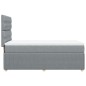 vidaXL Boxspringbett mit Matratze Hellgrau 100x200 cm Stoff vidaXL Boxspringbett mit Matratze Hellgrau 100x200 cm Stoff