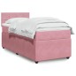 vidaXL Boxspringbett mit Matratze Rosa 80x200 cm Samt vidaXL Boxspringbett mit Matratze Rosa 80x200 cm Samt