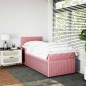vidaXL Boxspringbett mit Matratze Rosa 80x200 cm Samt vidaXL Boxspringbett mit Matratze Rosa 80x200 cm Samt
