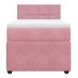 vidaXL Boxspringbett mit Matratze Rosa 80x200 cm Samt vidaXL Boxspringbett mit Matratze Rosa 80x200 cm Samt