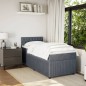 vidaXL Boxspringbett mit Matratze Dunkelgrau 80x200 cm Samt vidaXL Boxspringbett mit Matratze Dunkelgrau 80x200 cm Samt