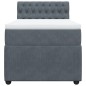 vidaXL Boxspringbett mit Matratze Dunkelgrau 80x200 cm Samt vidaXL Boxspringbett mit Matratze Dunkelgrau 80x200 cm Samt