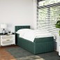 vidaXL Boxspringbett mit Matratze Dunkelgrün 80x200 cm Samt vidaXL Boxspringbett mit Matratze Dunkelgrün 80x200 cm Samt
