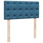 vidaXL Boxspringbett mit Matratze Blau 90x190 cm Samt vidaXL Boxspringbett mit Matratze Blau 90x190 cm Samt