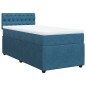 vidaXL Boxspringbett mit Matratze Blau 90x190 cm Samt vidaXL Boxspringbett mit Matratze Blau 90x190 cm Samt
