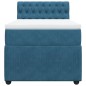 vidaXL Boxspringbett mit Matratze Blau 90x190 cm Samt vidaXL Boxspringbett mit Matratze Blau 90x190 cm Samt