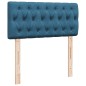 vidaXL Boxspringbett mit Matratze Blau 90x190 cm Samt vidaXL Boxspringbett mit Matratze Blau 90x190 cm Samt