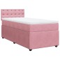vidaXL Boxspringbett mit Matratze Rosa 80x200 cm Samt vidaXL Boxspringbett mit Matratze Rosa 80x200 cm Samt