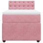 vidaXL Boxspringbett mit Matratze Rosa 80x200 cm Samt vidaXL Boxspringbett mit Matratze Rosa 80x200 cm Samt