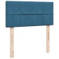 vidaXL Boxspringbett mit Matratze Blau 100x200 cm Samt vidaXL Boxspringbett mit Matratze Blau 100x200 cm Samt