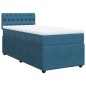 vidaXL Boxspringbett mit Matratze Blau 100x200 cm Samt vidaXL Boxspringbett mit Matratze Blau 100x200 cm Samt