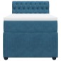 vidaXL Boxspringbett mit Matratze Blau 100x200 cm Samt vidaXL Boxspringbett mit Matratze Blau 100x200 cm Samt