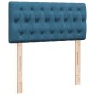 vidaXL Boxspringbett mit Matratze Blau 100x200 cm Samt vidaXL Boxspringbett mit Matratze Blau 100x200 cm Samt
