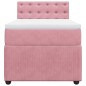 vidaXL Boxspringbett mit Matratze Rosa 100x200 cm Samt vidaXL Boxspringbett mit Matratze Rosa 100x200 cm Samt