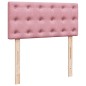 vidaXL Boxspringbett mit Matratze Rosa 100x200 cm Samt vidaXL Boxspringbett mit Matratze Rosa 100x200 cm Samt