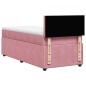 vidaXL Boxspringbett mit Matratze Rosa 100x200 cm Samt vidaXL Boxspringbett mit Matratze Rosa 100x200 cm Samt