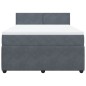 vidaXL Boxspringbett mit Matratze Dunkelgrau 160x200 cm Samt vidaXL Boxspringbett mit Matratze Dunkelgrau 160x200 cm Samt