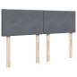 vidaXL Boxspringbett mit Matratze Dunkelgrau 160x200 cm Samt vidaXL Boxspringbett mit Matratze Dunkelgrau 160x200 cm Samt