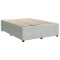 vidaXL Boxspringbett mit Matratze Hellgrau 160x200 cm Samt vidaXL Boxspringbett mit Matratze Hellgrau 160x200 cm Samt