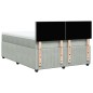 vidaXL Boxspringbett mit Matratze Hellgrau 160x200 cm Samt vidaXL Boxspringbett mit Matratze Hellgrau 160x200 cm Samt
