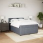 vidaXL Boxspringbett mit Matratze Dunkelgrau 160x200 cm Samt vidaXL Boxspringbett mit Matratze Dunkelgrau 160x200 cm Samt