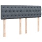 vidaXL Boxspringbett mit Matratze Dunkelgrau 160x200 cm Samt vidaXL Boxspringbett mit Matratze Dunkelgrau 160x200 cm Samt