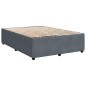 vidaXL Boxspringbett mit Matratze Dunkelgrau 160x200 cm Samt vidaXL Boxspringbett mit Matratze Dunkelgrau 160x200 cm Samt