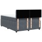 vidaXL Boxspringbett mit Matratze Dunkelgrau 160x200 cm Samt vidaXL Boxspringbett mit Matratze Dunkelgrau 160x200 cm Samt