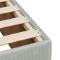 vidaXL Boxspringbett mit Matratze Hellgrau 160x200 cm Samt vidaXL Boxspringbett mit Matratze Hellgrau 160x200 cm Samt