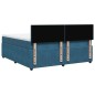 vidaXL Boxspringbett mit Matratze Blau 180x200 cm Samt vidaXL Boxspringbett mit Matratze Blau 180x200 cm Samt