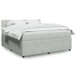 vidaXL Boxspringbett mit Matratze Hellgrau 180x200 cm Samt vidaXL Boxspringbett mit Matratze Hellgrau 180x200 cm Samt