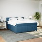 vidaXL Boxspringbett mit Matratze Blau 180x200 cm Samt vidaXL Boxspringbett mit Matratze Blau 180x200 cm Samt