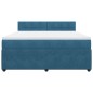 vidaXL Boxspringbett mit Matratze Blau 180x200 cm Samt vidaXL Boxspringbett mit Matratze Blau 180x200 cm Samt