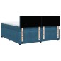 vidaXL Boxspringbett mit Matratze Blau 180x200 cm Samt vidaXL Boxspringbett mit Matratze Blau 180x200 cm Samt