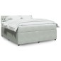 vidaXL Boxspringbett mit Matratze Hellgrau 180x200 cm Samt vidaXL Boxspringbett mit Matratze Hellgrau 180x200 cm Samt