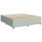 vidaXL Boxspringbett mit Matratze Hellgrau 180x200 cm Samt vidaXL Boxspringbett mit Matratze Hellgrau 180x200 cm Samt